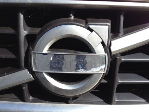 Volvo emblem, sticker, badge missing